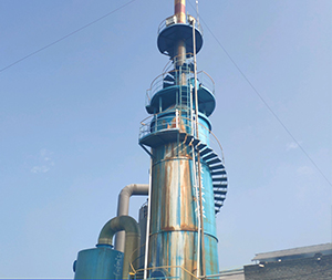 Desulfurization tower for refractory plant 